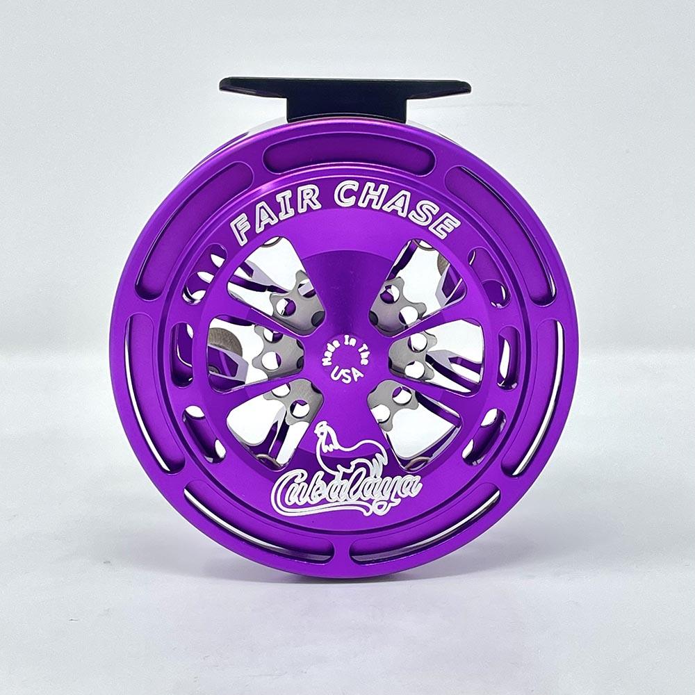 Cubalaya Outfitters Fair Chase G2 Click Pawl Fly Reel in Purple On Purple